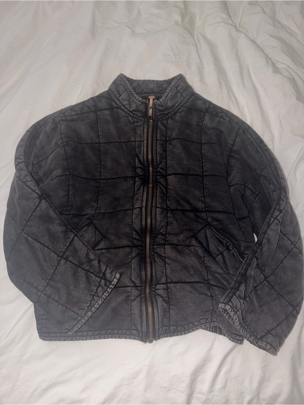 Free people women’s Dolman Quilted Jacket - Grey/black